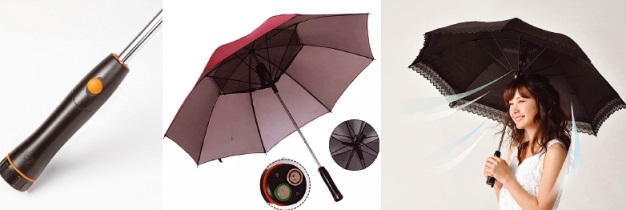 Зонт-трость с вентилятором